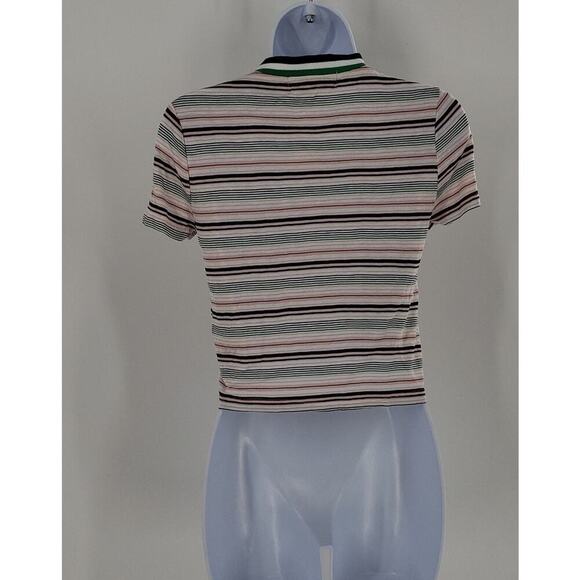 Urban Outfitters Project Social T retro Striped Tipped tee size 8 Pink - Picture 4 of 10